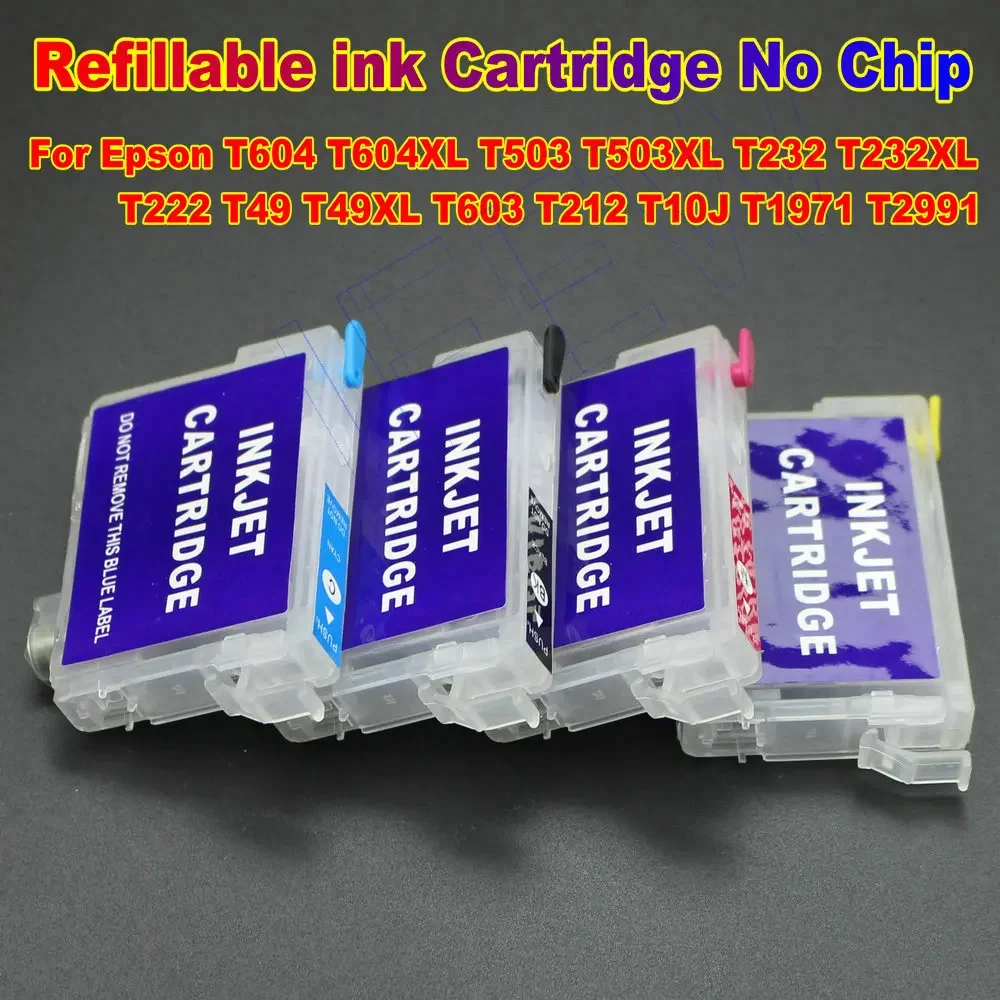 

T604 T502 Printer Ink Cartridges T502 For Epson T604XL T503 T503XL T232 T232XL T222 T49 T49XL T603 T212 T10J T1971 T2991 No Chip