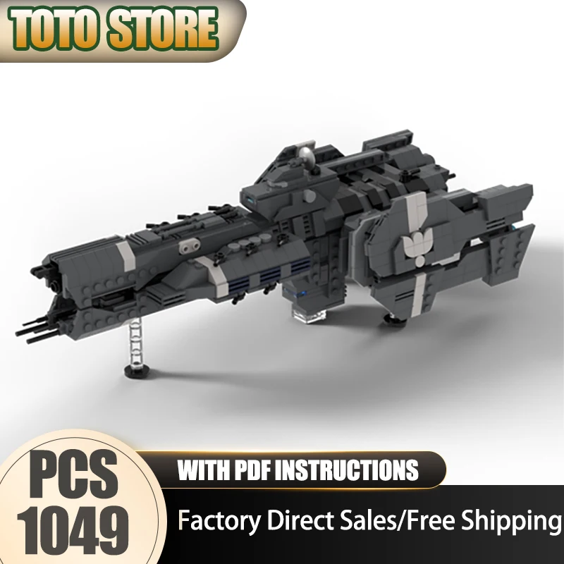 

Модель космического корабля Moc, строительные блоки, парижский класс, тяжелый фригат - модель UNSC, технология, кирпичи, сборка своими руками, игрушка в подарок