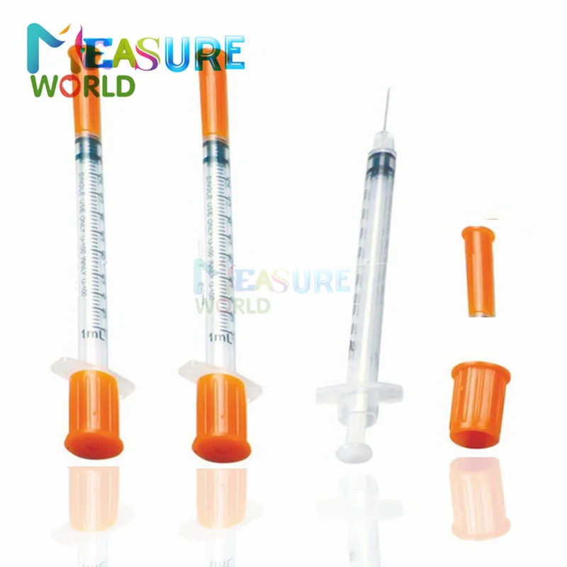 50pcs 1ml Manual Push Syringe Lab Dispensing Supplies 1/2 Inch 30G13mm Gauge Feeding Device 1cc 13mm Straight Tip Needle Tool Pa