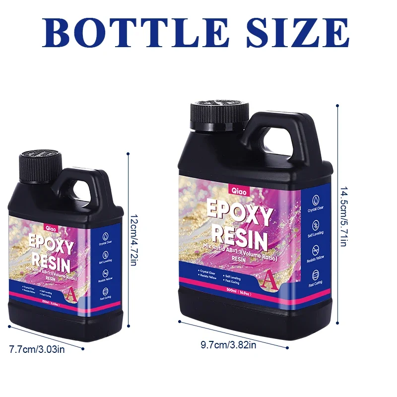 

Crystal Clear Epoxy Resin Kit - No Yellowing No Bubble Art Resin Casting Resin for Art Crafts, Jewelry Making, Wood & Resin Mold