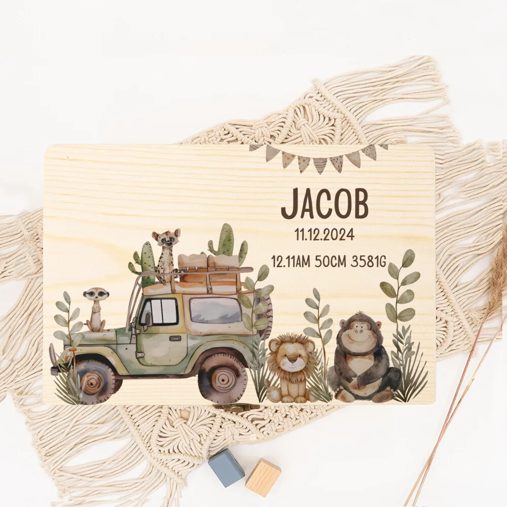 Personalized Memory Box with Trip Animals