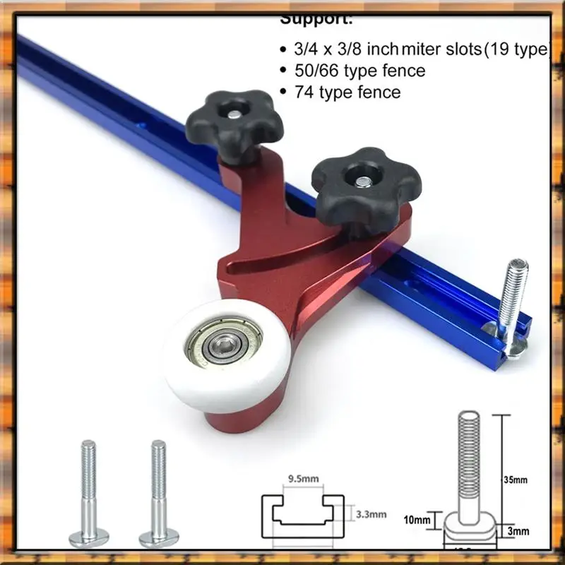 Sep N12R Table Saw Pressing Feeder Guide Woodworking Multi-Purpose Loc Boards One Way Bearing Roller Feeder Safety Pushing Tool