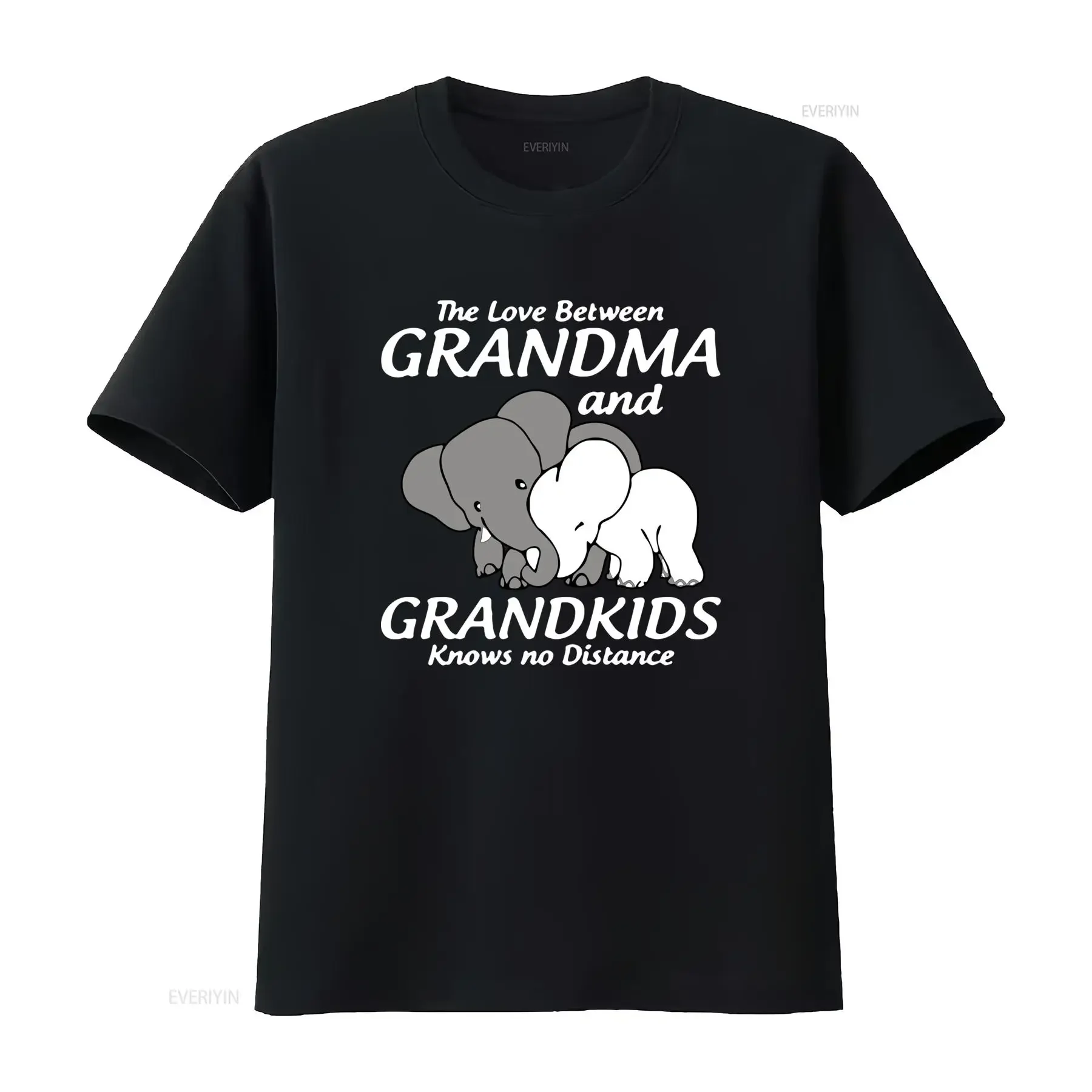 Damen Plus Size Lustiges Oma Enkelkinder Spruch T Shirt Liebe Kennt Keine Distanz Elefanten Print L?ssiges Rundhals vintage