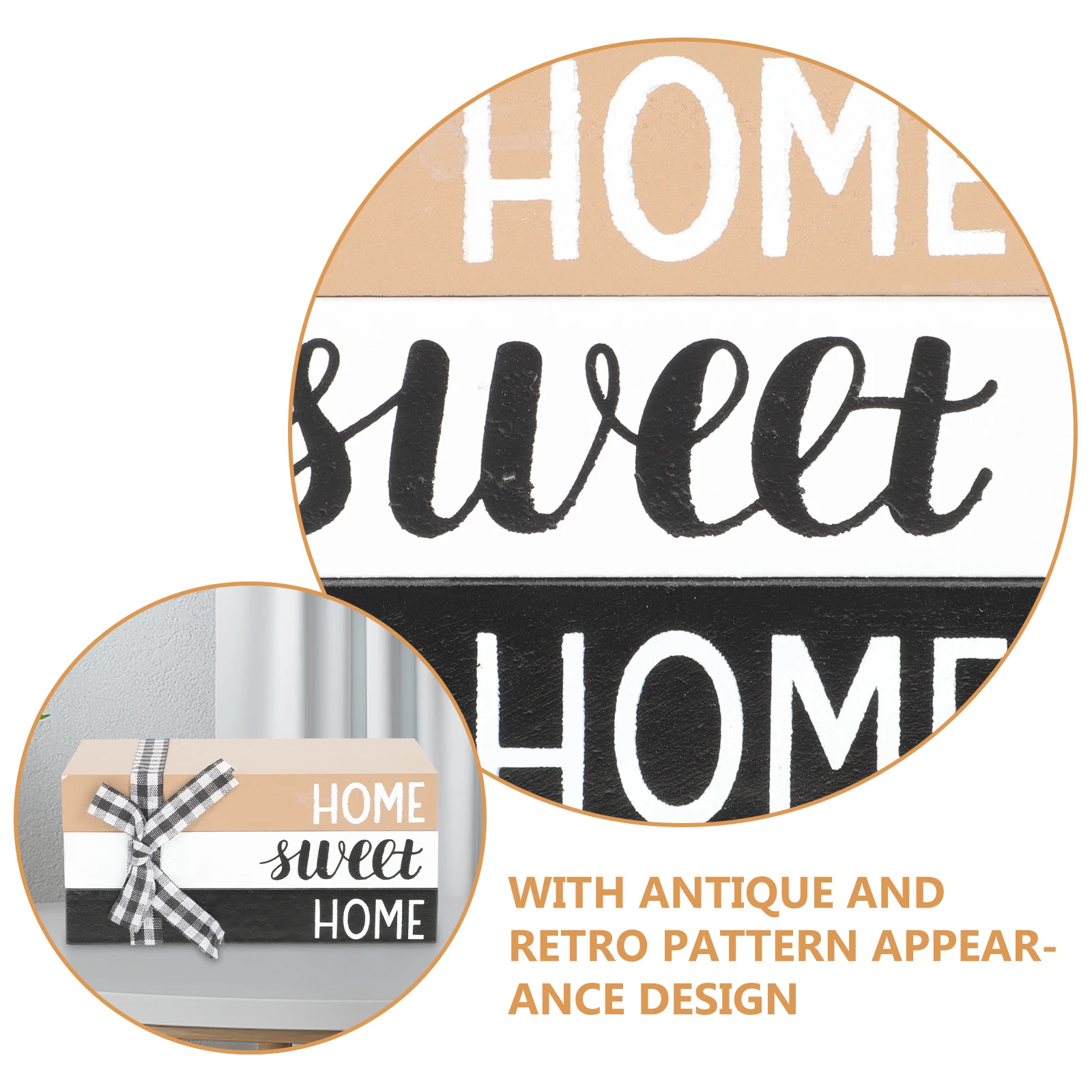 

Wooden Decoration Faux Simulation Ornament For Home Office Desk Shelf Display Retro Artificial Book Prop Decorative Fake Book