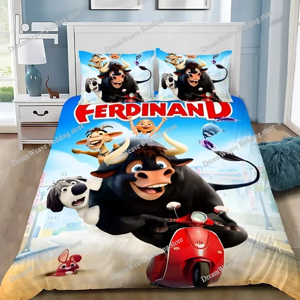 

Duvet Cover Ferdinand 3D Exquisite Cartoon Cattle Digital Printing Bedding Set Comforter Bed Youth Home Decor Kids Boys Gift