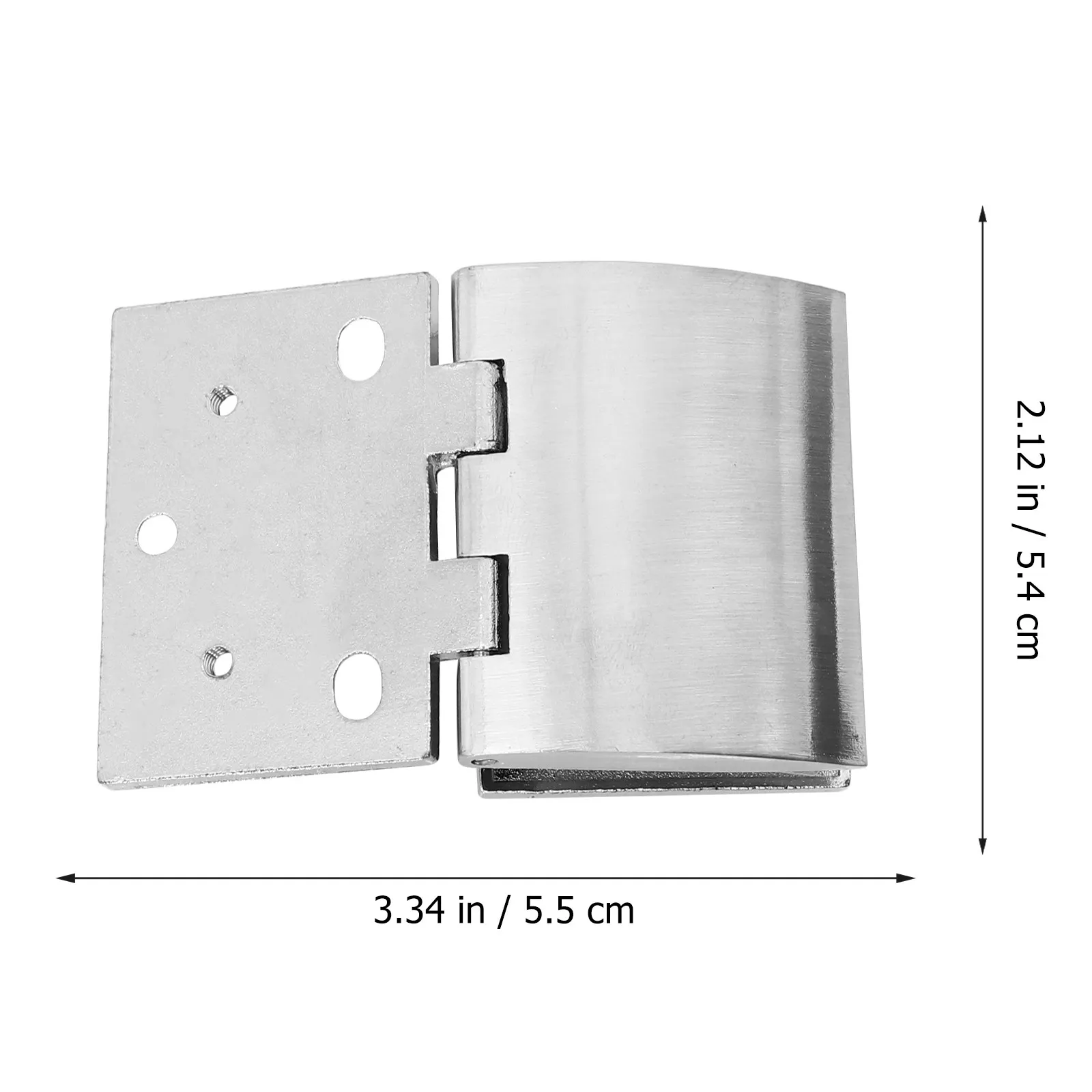 2Pcs Zinc Alloy Arc Glass Door Hinge Heavy Duty Cabinet Hinge Smooth Operation Rust Resistant for Display Wine Home Cabinets