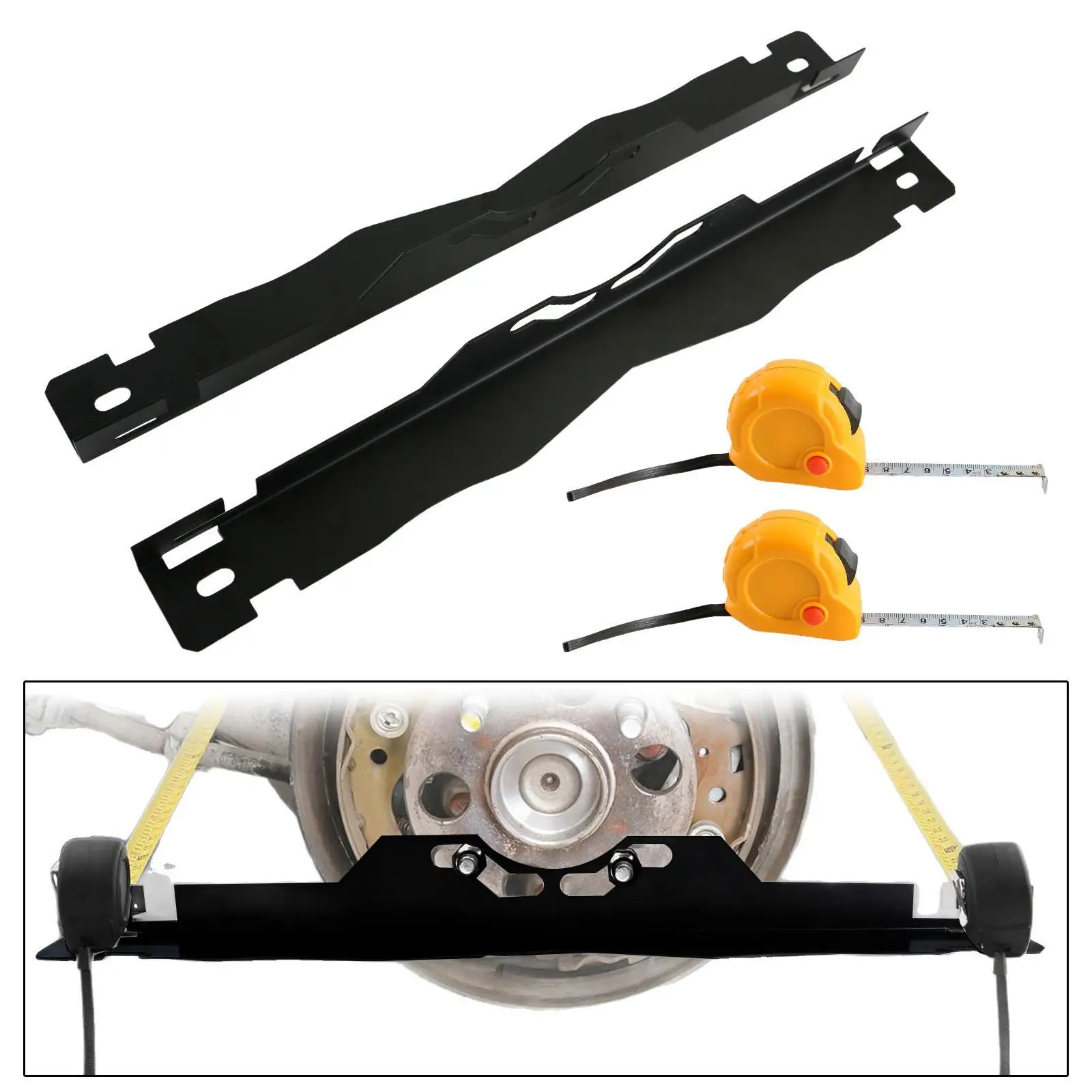 

2x Car Auto Wheel Alignment Tool with 2 Tape Measures for Car Assemble