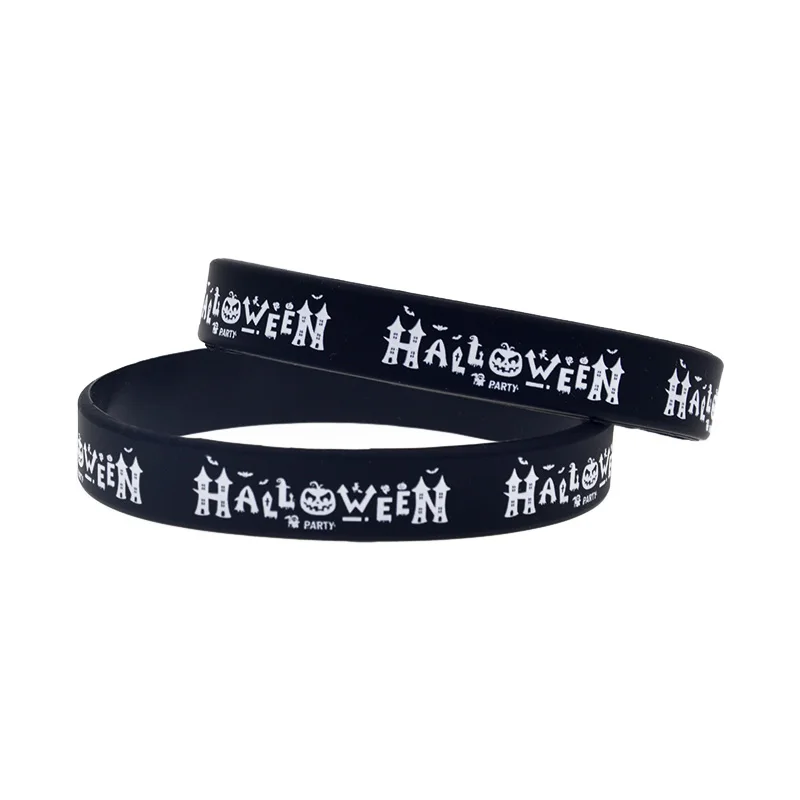 Imagem -04 - Silicone Halloween Wristband para Homens e Mulheres Trick or Treat Holiday Gift 50 Pcs