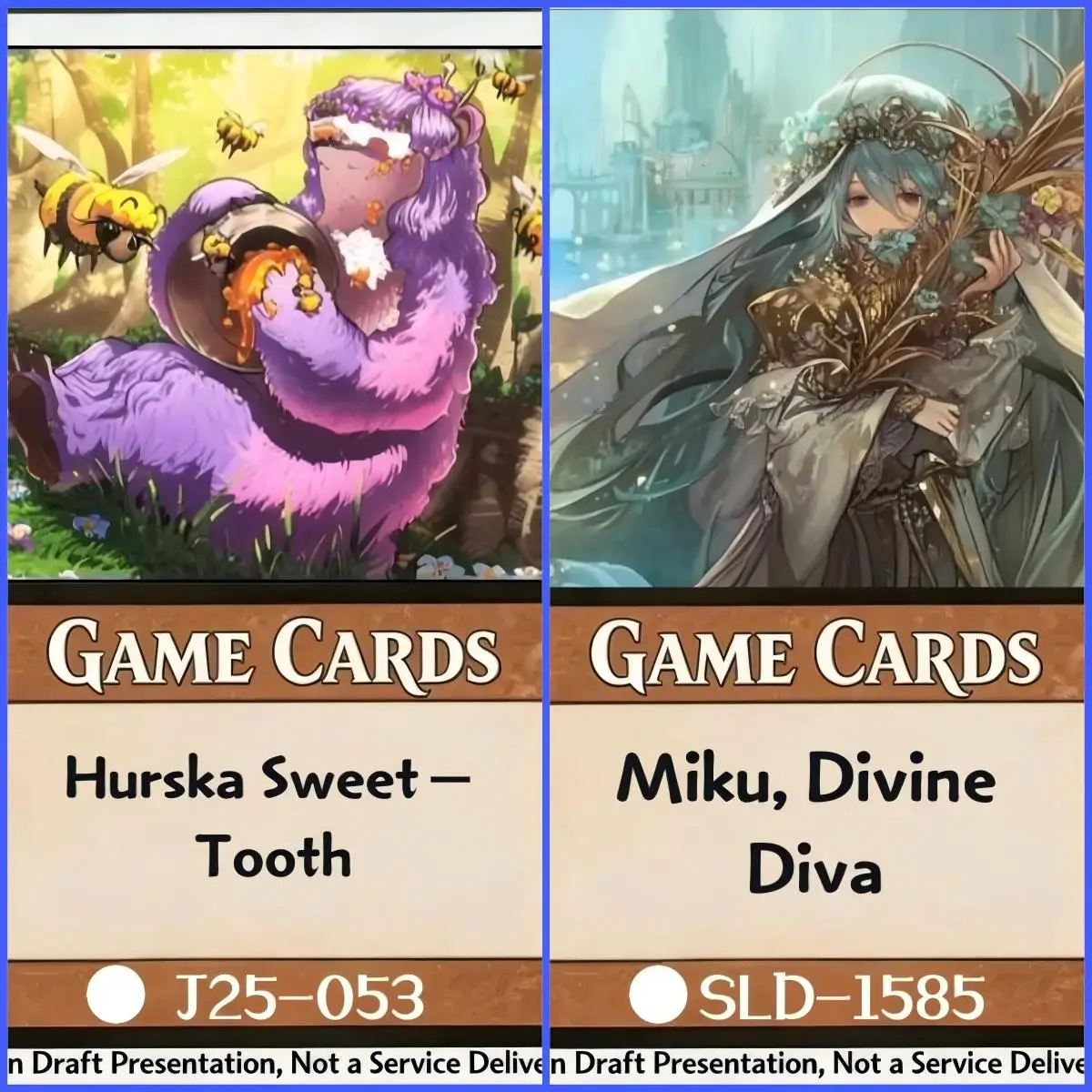 Продаются карточки прокси высшего качества: Holo part Miku, Divine Diva, Hurska Sweet-Tooth, Niv-Mizzet, Visionary Harbinger of the Seas.