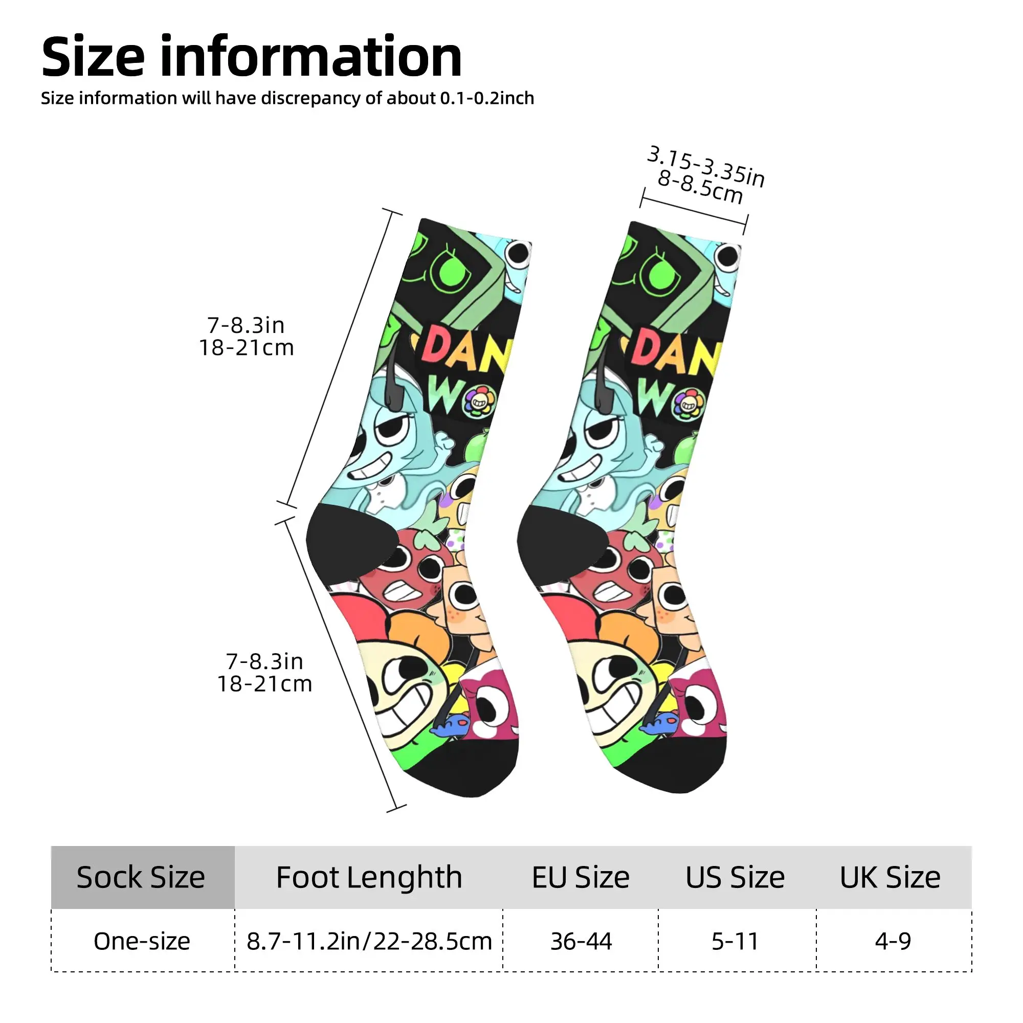 Moda Dandys World Videogames Meias de futebol Meias de poliéster para mulheres e homens respiráveis