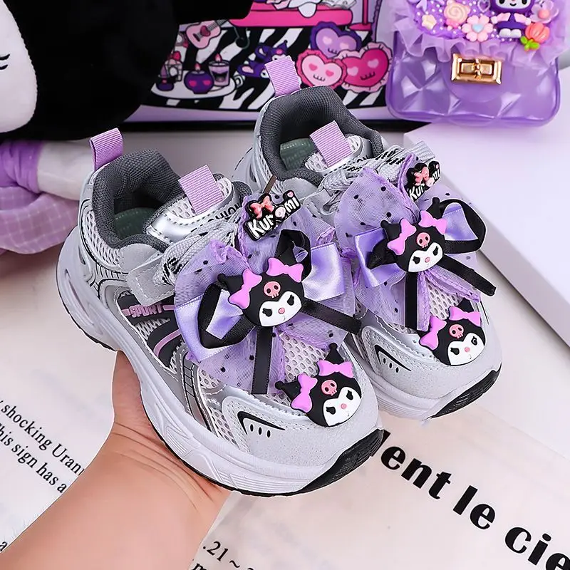 

Girls Boys Kawaii Sanrio Anime Children Board Casual Shoes Cute Cartoon Children Mesh Breathable Running Sneakers Gifts