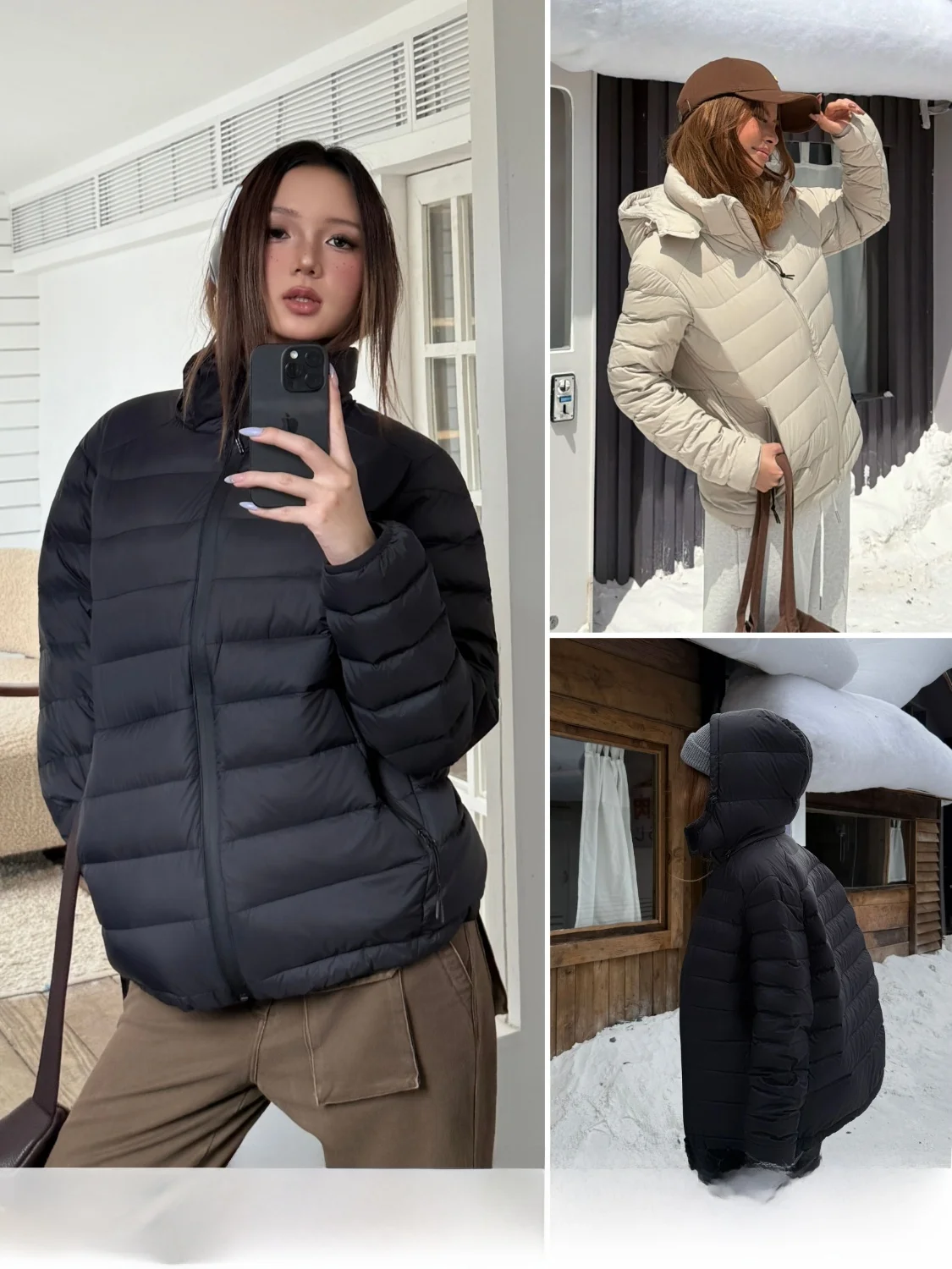 

Audwyn90 Женский пуховый Jaet Du down Свободный крой с капюшоном Thiened Warm Street Sle Long Sve Цвет на молнии