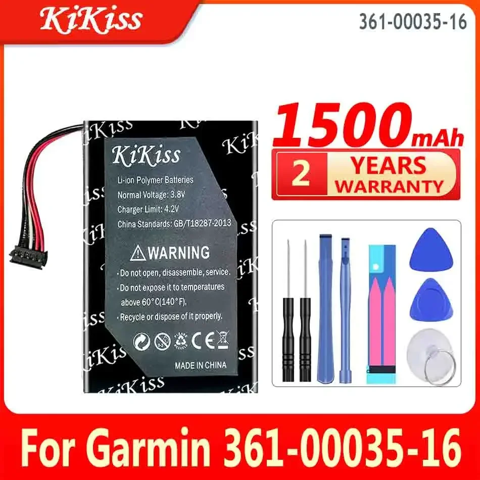 

KiKiss Battery 3610003516 1500mAh For Garmin 361-00035-16 High Capacity Bateria