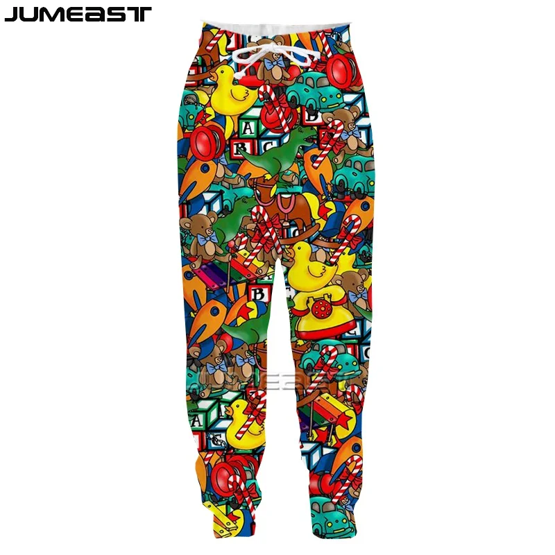 Jumeast Men's Clothing Women 3D Oversized Male Female Creative Cartoon Cute Long Pants Funny Sport Pullover Sweatpants Trousers