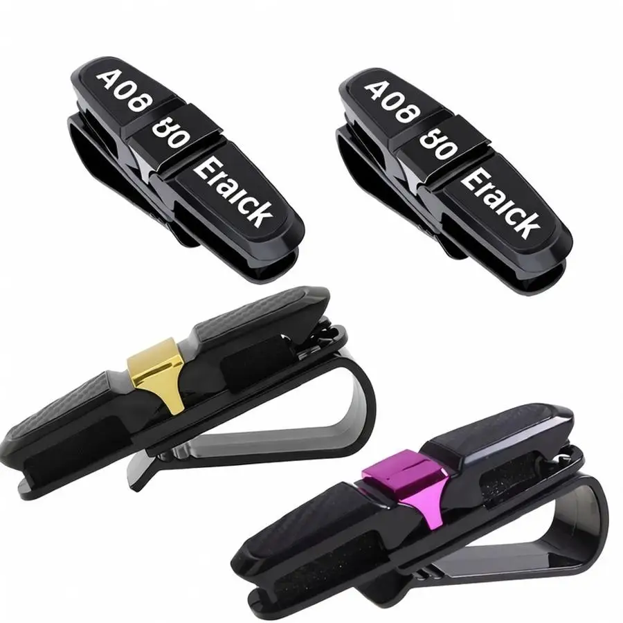 1/5/10/20/50/100pcs Pack Glasses Holders for Car Sun Visor, Fashion Glasses Eyeglasses Mount with Ticket Card Clip, Glasses Hold