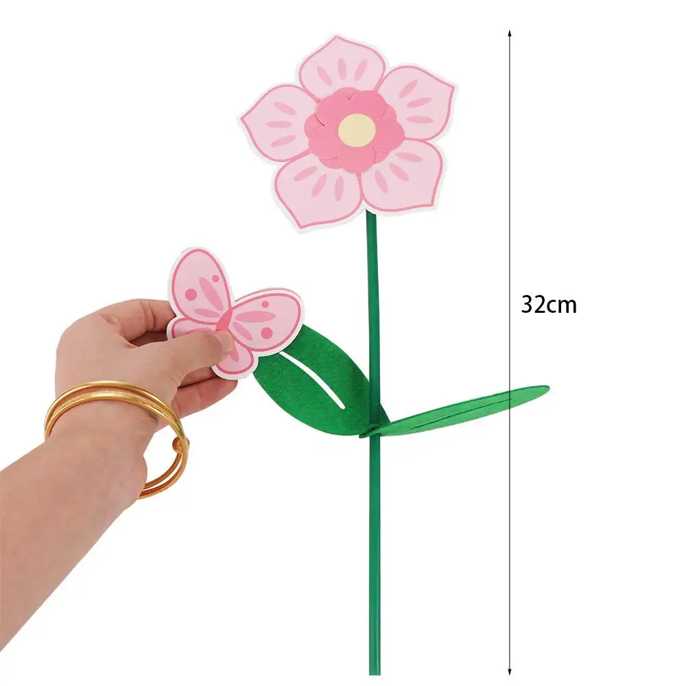 Pacote de material diy flor cartão pai-filho papel artesanal borboleta sakura brinquedo coelho coração panda flor festival cartão