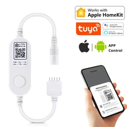 DC 12V WIFI RGBW RGBWW LED Strip Light Controller Apple Homekit Siri Voice / Tuya Smart Life Work with Alexa ,Google Home