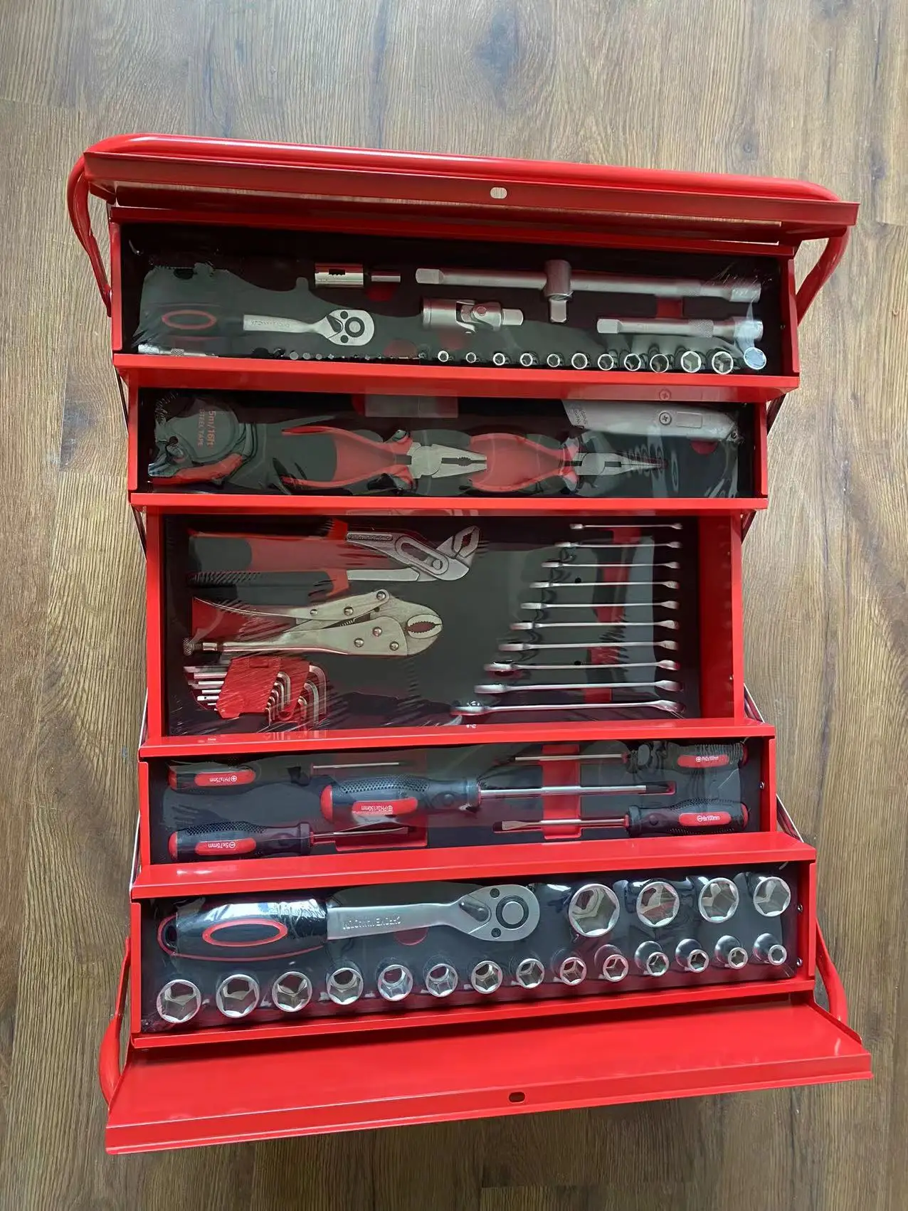 Car Repairing 86 Pcs Hand Socket Security Household Auto Tools Wrench Socket Set Mechanical Metal Box Hand Tool Set Box