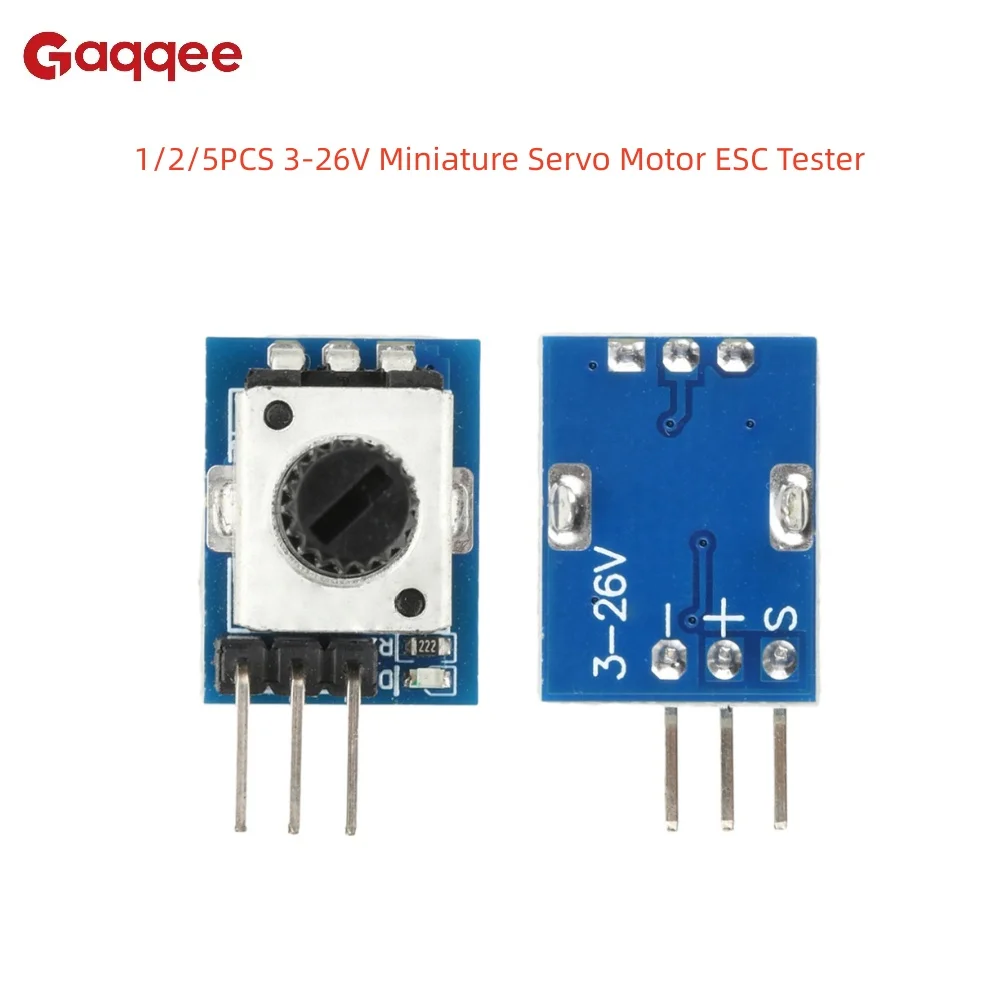 1/2/5PCS 3-26V Mini Servo ESC Tester PWM Control Module DIY Brushless Fan RC Model Motor Speed Controller
