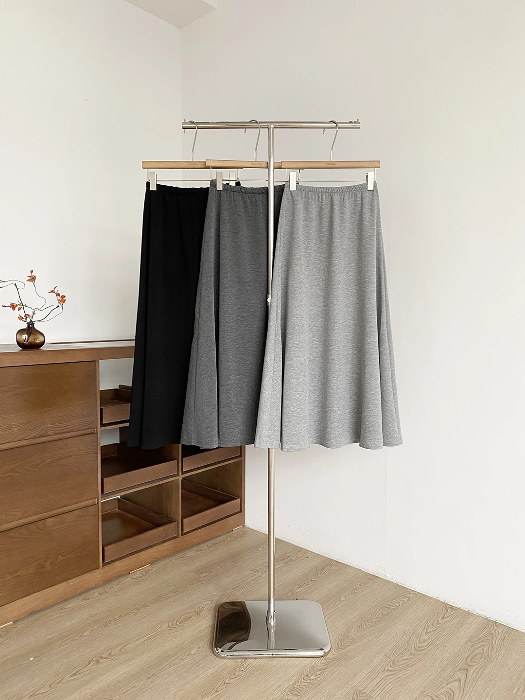 

Korean Style High Waist Casual Women's Skirt Spring Summer New Loose Mid-Length A-Line Skirt for Commuting