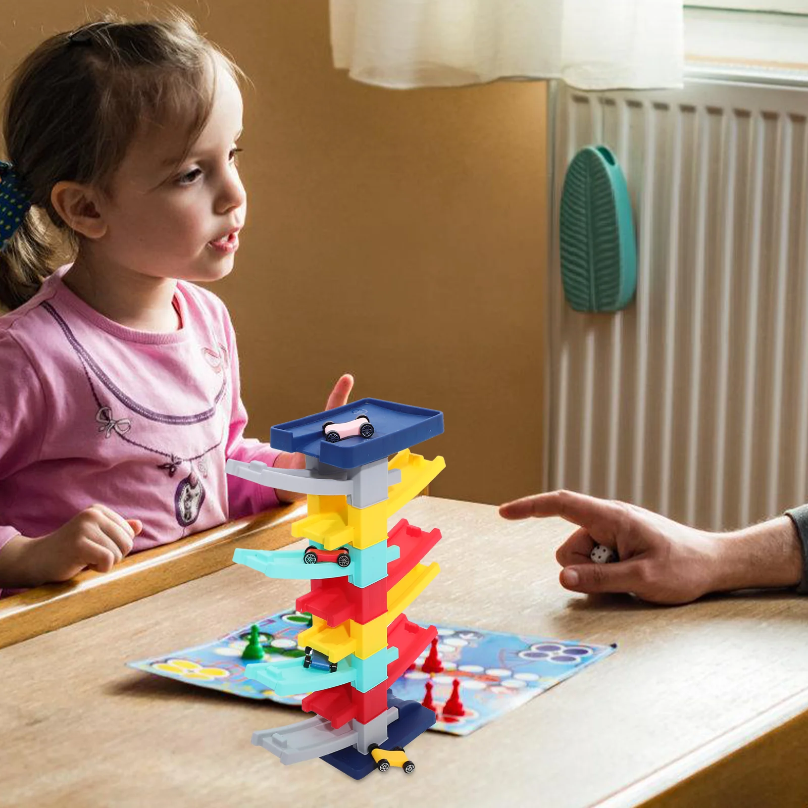 

1Set Simulation Car Ramp Educational Race Track for Kids Early Learning Hand Eye Coordination Gift Car Ramp Toy