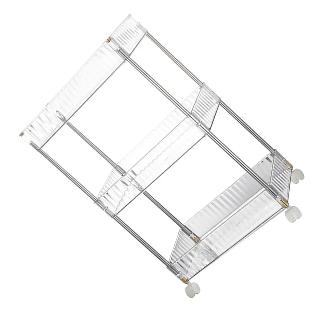 

Трехуровневая передвижная тележка-стеллаж для хранения, сверхпрочная многоярусная тележка для кухни, ванной, спальни, гостиной – помощник в организации пространства