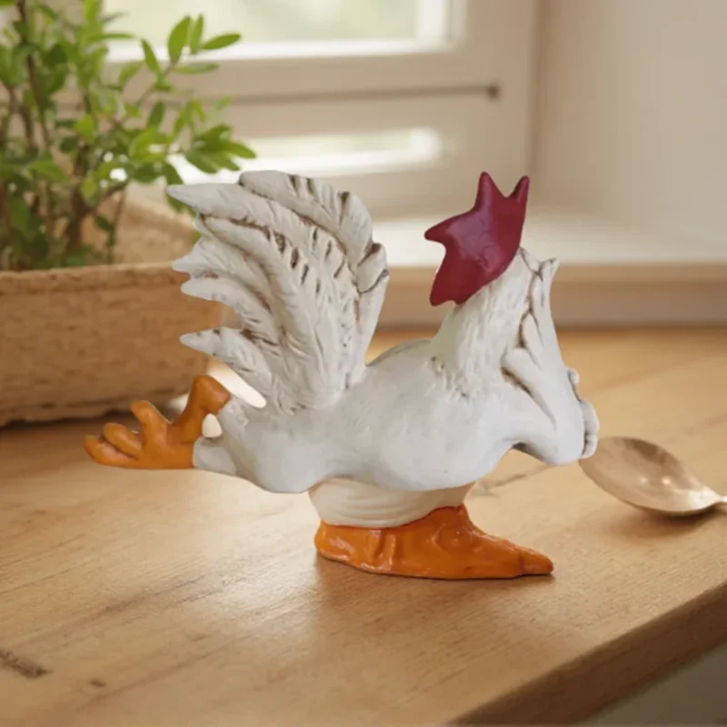 

Creative Home Desktop Resin Rooster Sculpture Lying Big Chicken Fun Decoration Ornaments Pastoral Style Craft Artwork