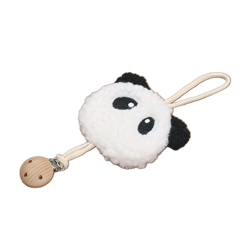 Catena per clip per ciuccio per bambini Decorazione per ciondolo a forma animale peluche Porta ciuccio Guinzaglio per per