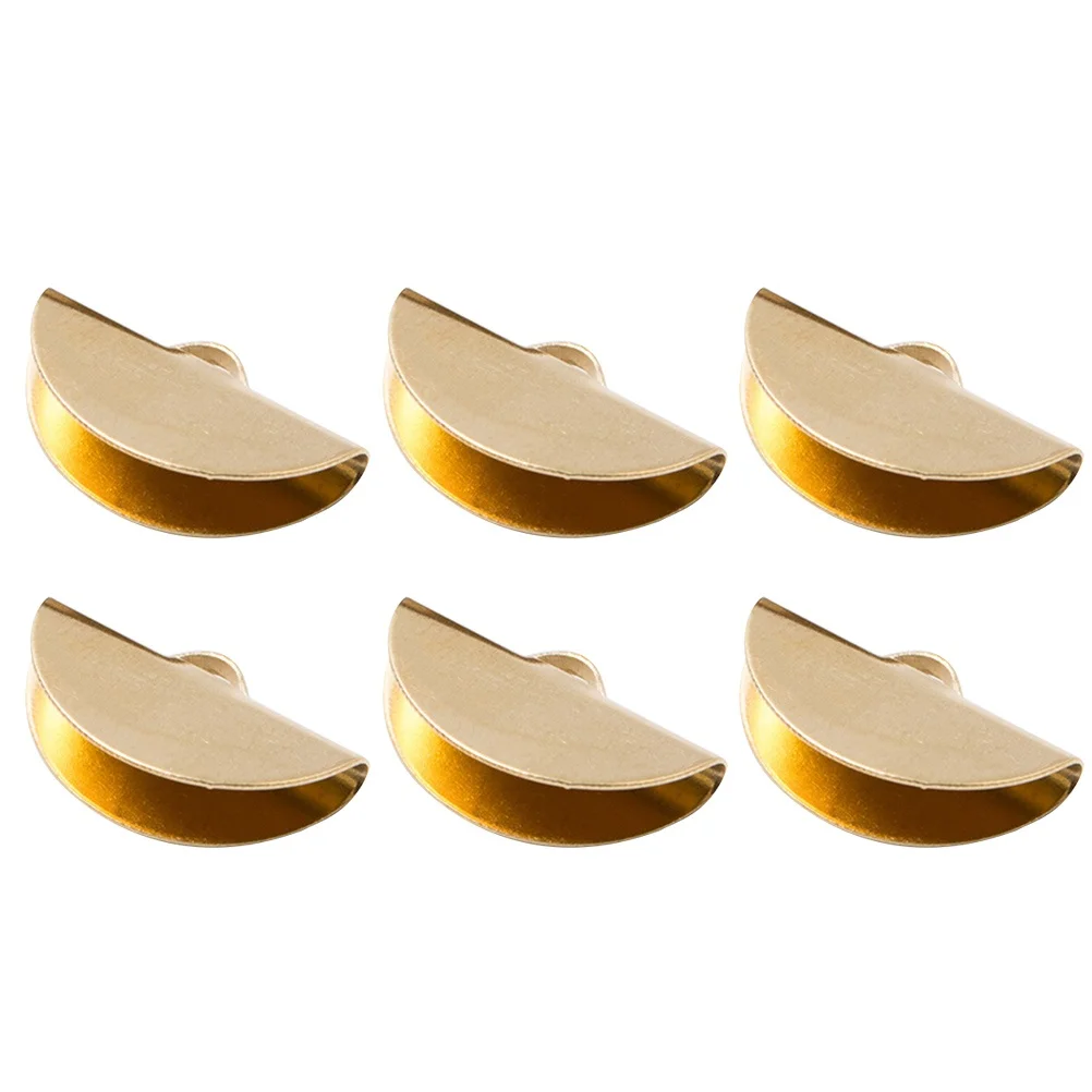 

100Pcs Rustproof Copper Tassel Clip Fan-Shaped Jewelry Clasps for Bag Sewing Projects Semicircle Clip Jewelry Clasps