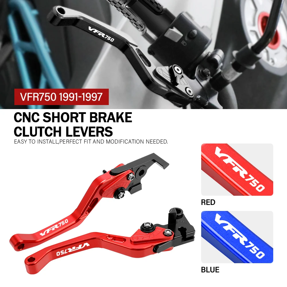 

For HONDA VFR750 1991 1992 1993 1994 1995 1996 1997 Motorcycle CNC Adjustable Brake Clutch Levers Handle Accessories Parts