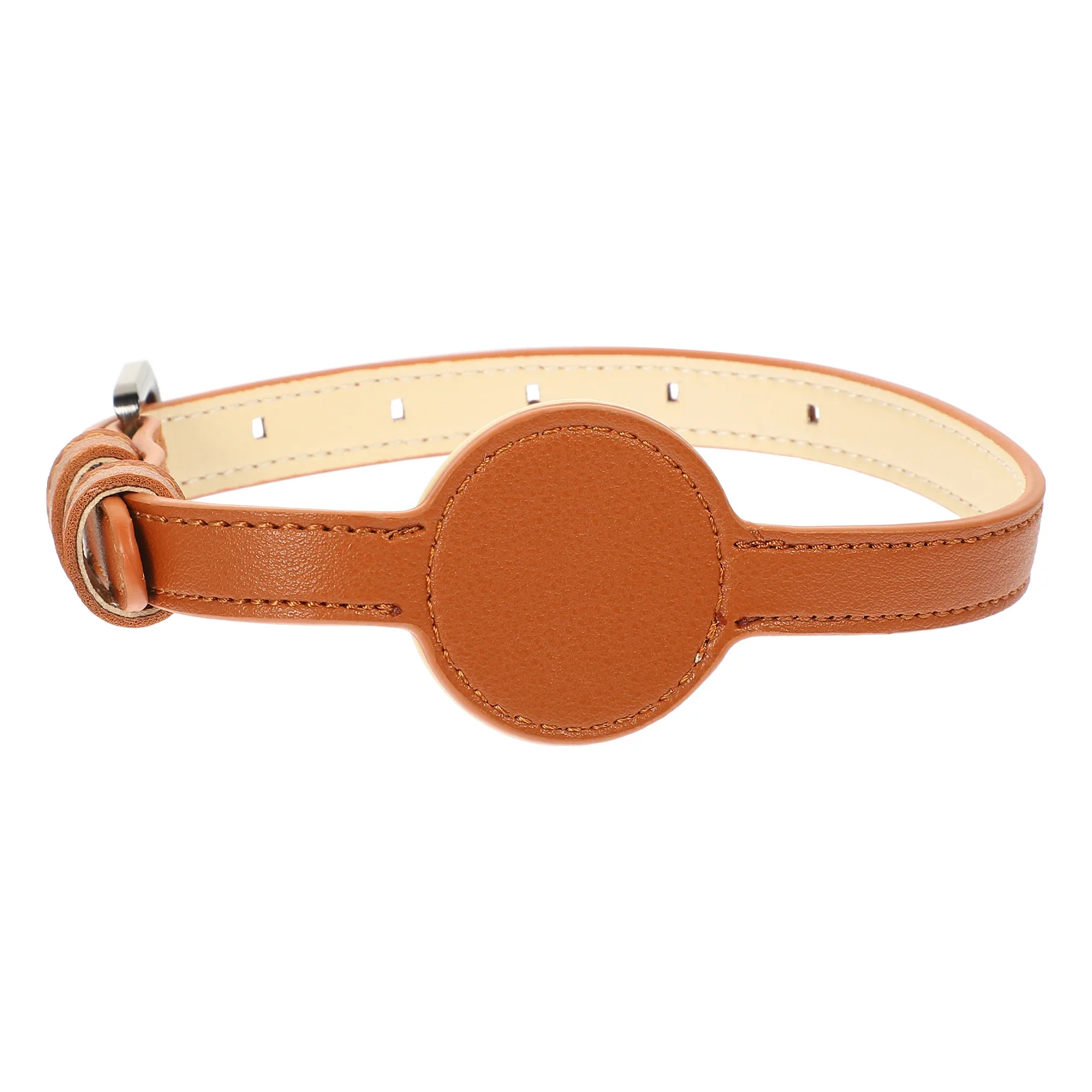 

Adjustable Lightweight PU Pet Collar with Tracer Case Outdoor Practical Anti-Lost Safety Collar for Cats Puppies