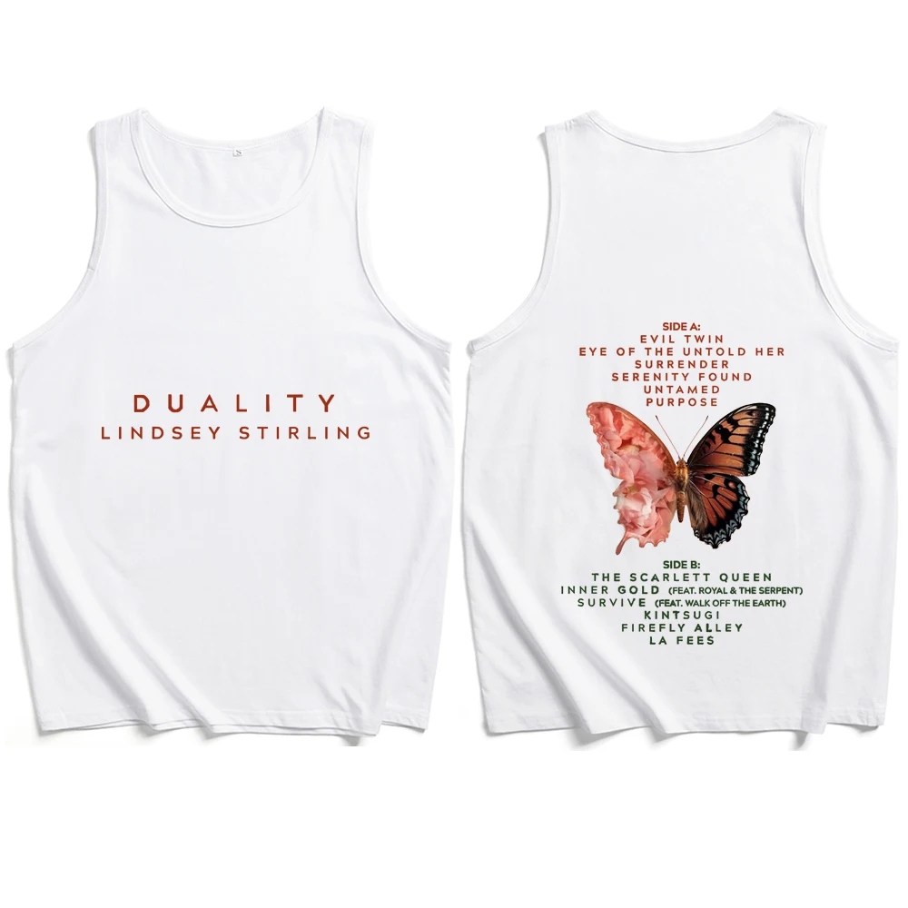 Lindsey Stirling Duality 2024 Tank Tops Vest Printing T-shirt Summer T-Shirt Unisex Casual Regular Music Fans Gift Sleeveless