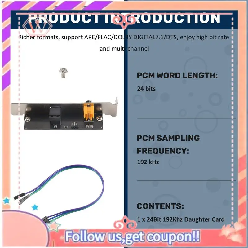 

Модернизированная 24-битная дочерняя карта 192 кГц SPDIF, оптическая и RCA-выходная пластина, кабельный кронштейн, цифровой аудиовыход для ASUS Gigabyte