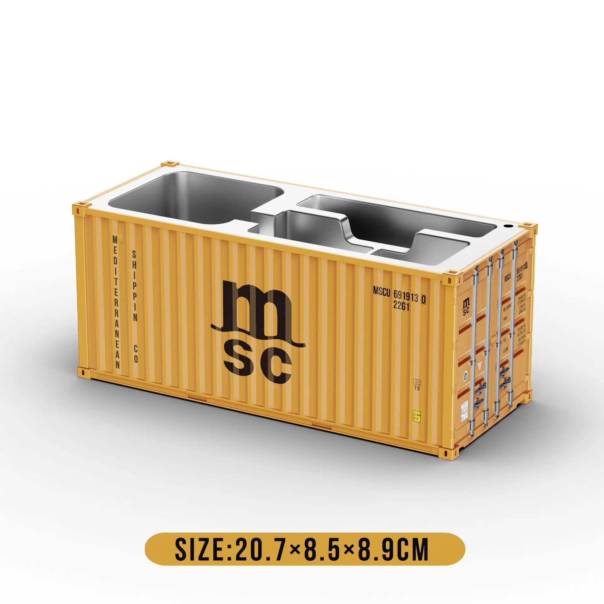 Minimalist Container Model Desk Decoration Small Multi-functional Office Desk Pen Holder Storage Gift Box with Printed Text