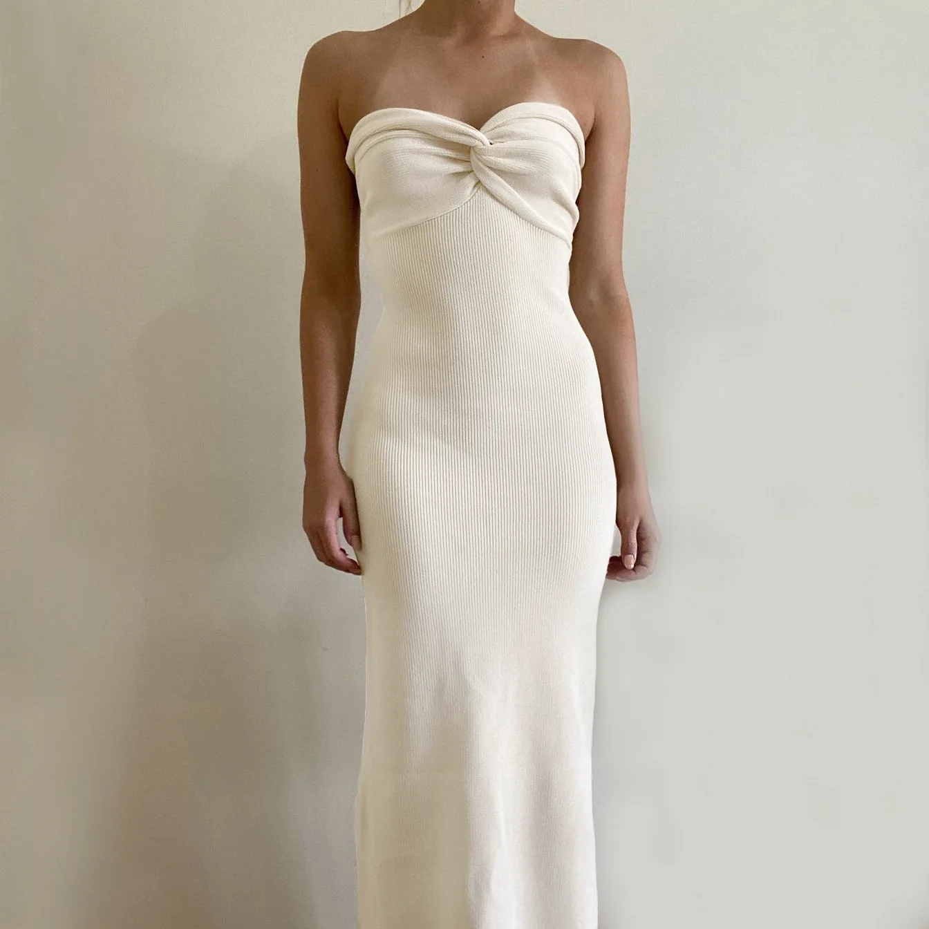 

Autumn Winter Sexy Knitted Sweater Dress Women 2022 Strapless Backless Long Maxi Dresses Sleeveless Party Clue Y2K Robe Female