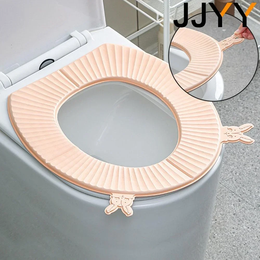 

Водонепроницаемый чехол на сиденье унитаза JJYY EVA с ручкой, мягкая подушка для унитаза в ванную комнату, аксессуары для крышки сиденья унитаза в форме о