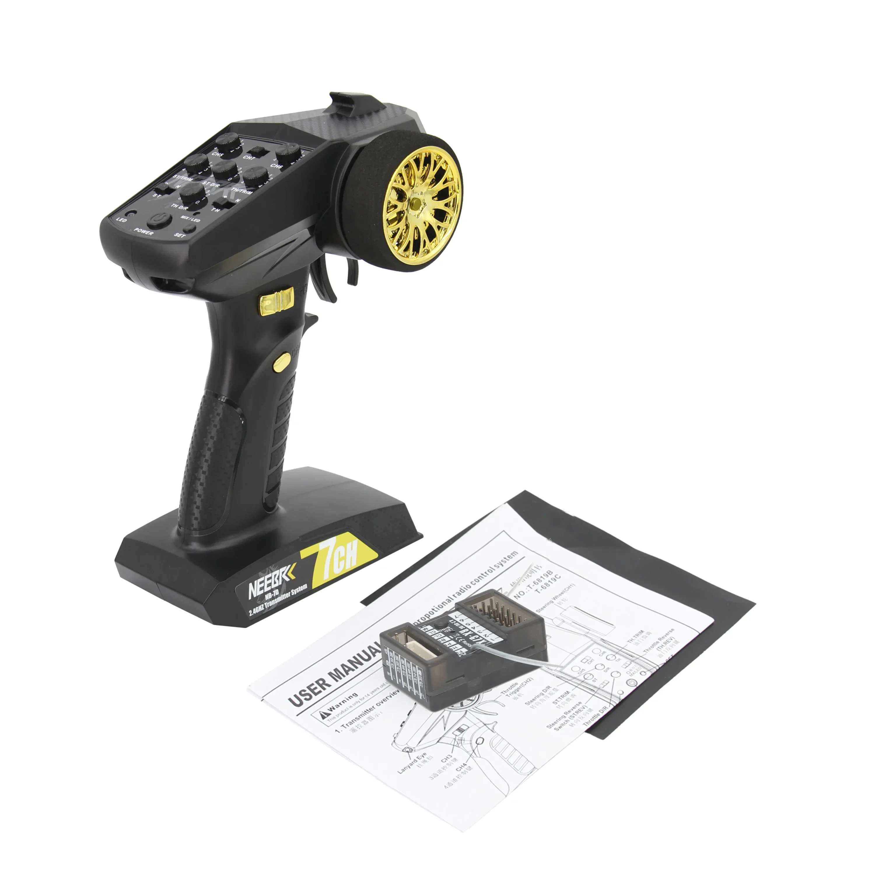 NEEBRC 7CH 2,4 GHz Funksystem-Sender mit 6-poligem Lichtstecker-Empfänger für MN82 MN99S MN168 MN78 Crawler Upgrade – Detail 17