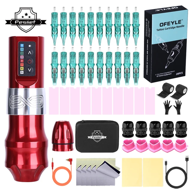 その他 XNET EXO tattoo machine ful set XNET EXO Professional Wireless Tattoo Machine Rotaty Pen Powerful