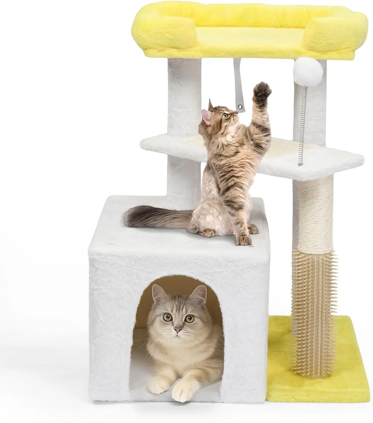

Cat Tree, 27 inch Small Cat Tower with Scratching Post and Pad, Cat Condo for Indoor Kittens Padded Top Bed, Cats Indoor