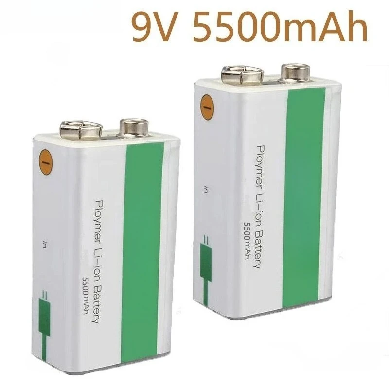 USB Rechargeable Battery 9V 5500mAh Suitable for Camera and Other Series