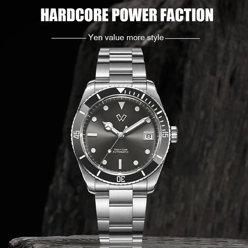 New Men's Watch Fully Automatic Mechanical Men's Watch Luxury Movement Configuration Sports Waterproof Calendar Authentic