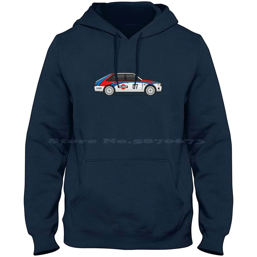 Integrale 100% Cotton Hoodie Delta Lancia Integrale Rally Wrc Motorsport Martini Racing