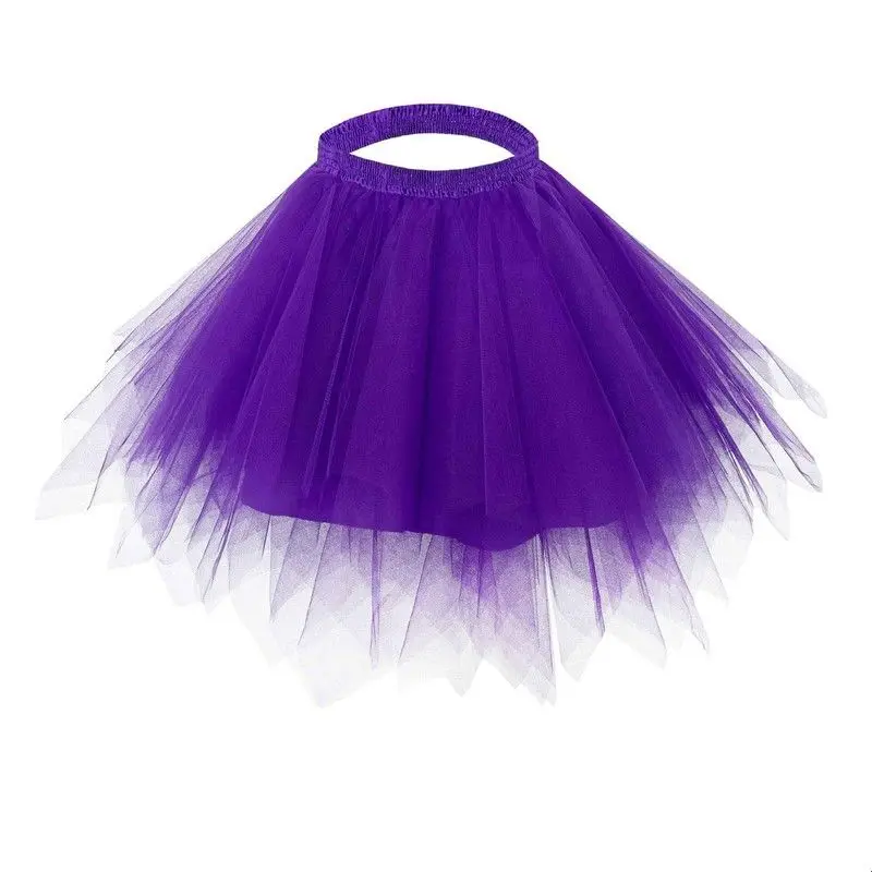 Halloween Party Princess Wedding Mesh Skirt Tutu Skirt mid Waist H Type Bat Shape PVC Fabric Irradiation Silk Glossy