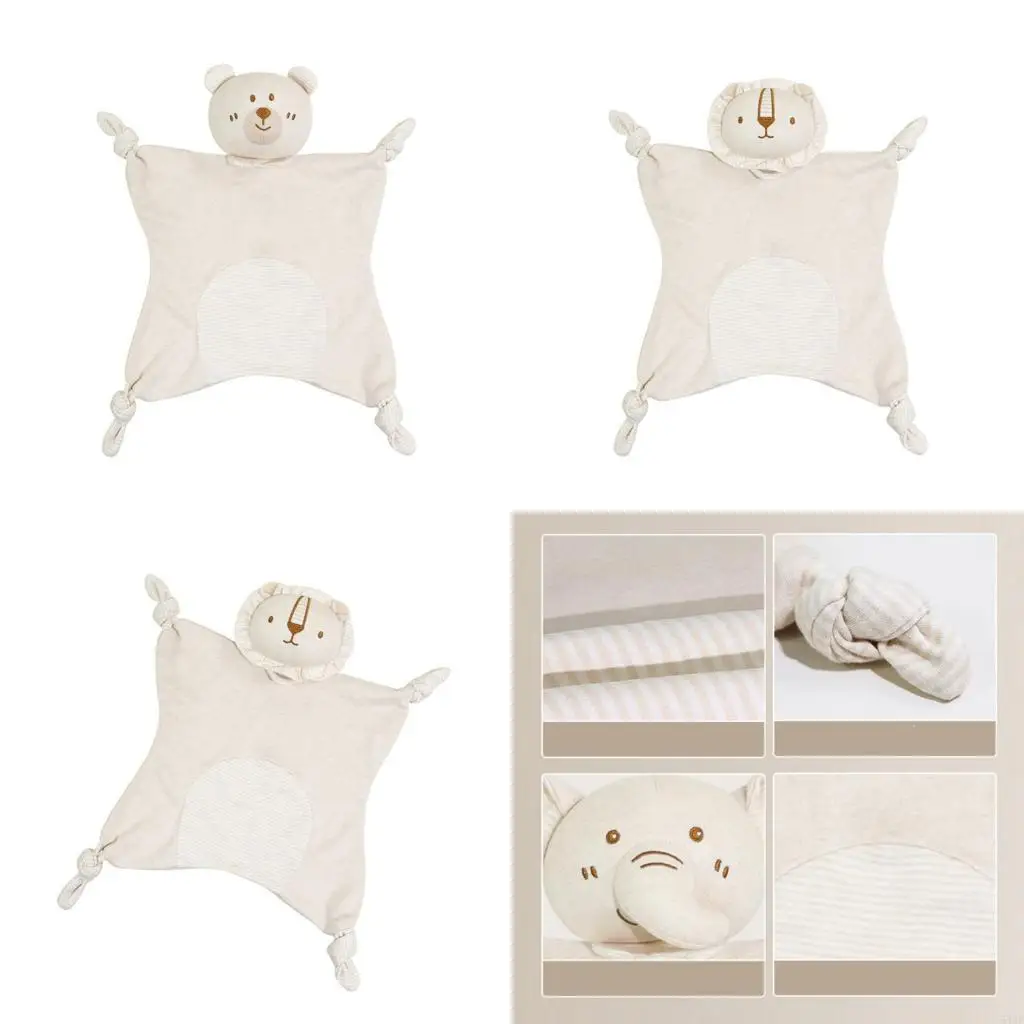 

54DF Design Infant Comfort Towel Machine Washable PP Cotton Sensory Blanket Toy