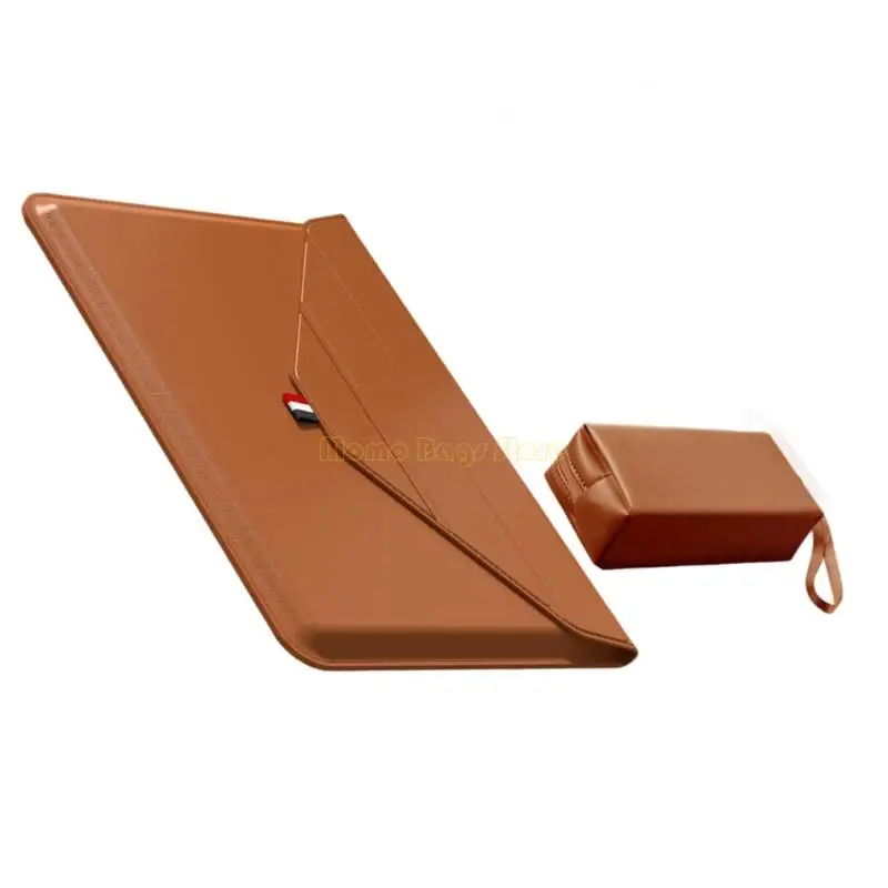 X90D Laptop Sleeve Case Portable Versatile Bag Laptop Case with Stand,Waterproof Antis Scratch Leather Laptop Protective Cover