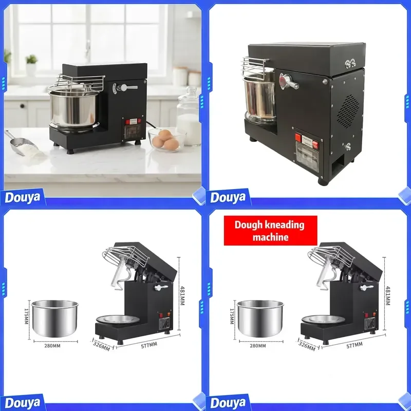 DLC-5HDM OEM Professional Small Kitchen 304 Stainless Steel Mixer Industrial 5L 8L 10L Spiral Dough Mixer for Bakery