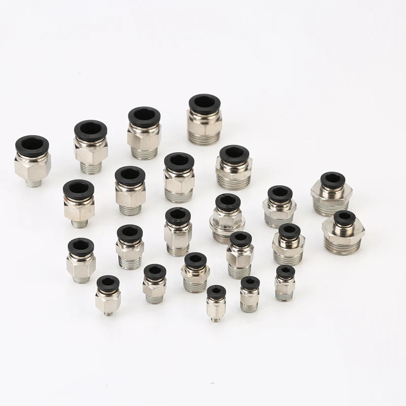 PC Pneumatic Tube Connector The Air Compressor Parts Straight Push In Pneumatic Fitting 1/2