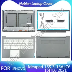 Cubierta trasera LCD para Lenovo Ideapad 15S 3-15ALC6 15ITL6 2021, bisel frontal, reposamanos inferior, reemplazo de bisagra gris, nuevo