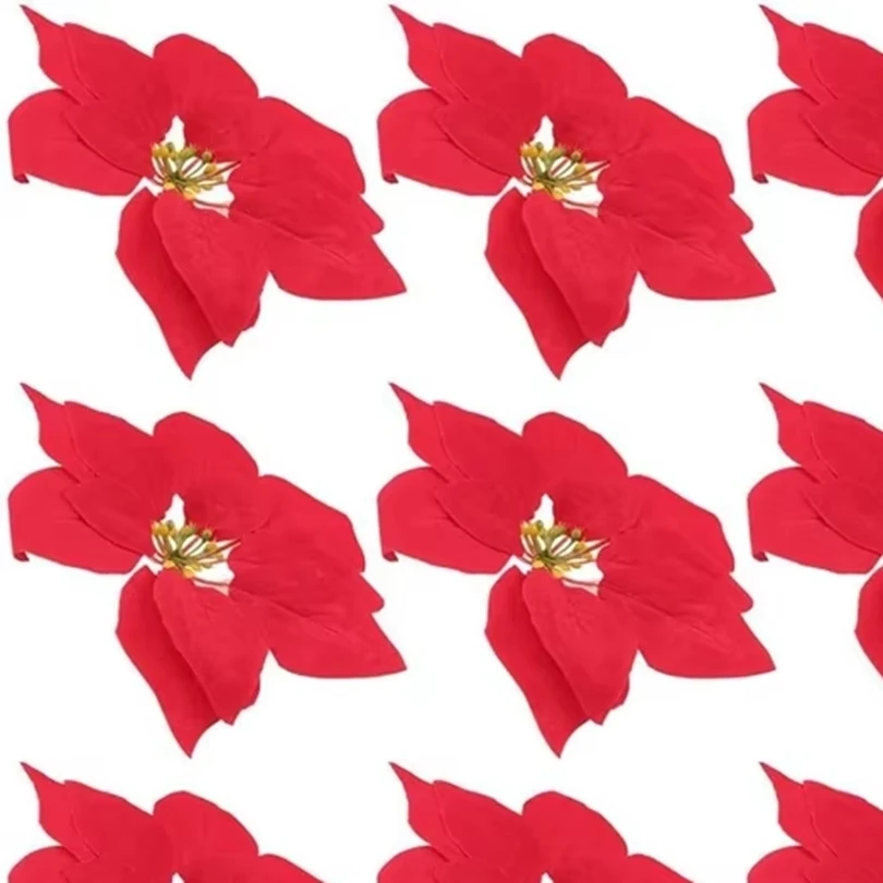 

5/10PCS Red Artificial Flowers Wedding Autumn Christmas Decor Home Room Table Scrapbooks Yard Garden Roses Arch Background Wall