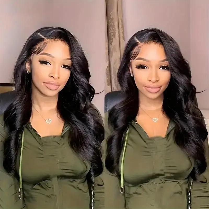 Rosabeauty 250% Density 13x6 HD Human Hair Wig Lace Front Water Wave Wigs 13x4 Transparent Body Wave Glueless Prepluck 40 Inches